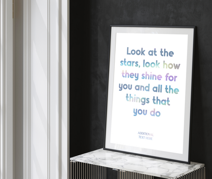 Personalised Foiled Song Lyric Print – Custom Quote Art