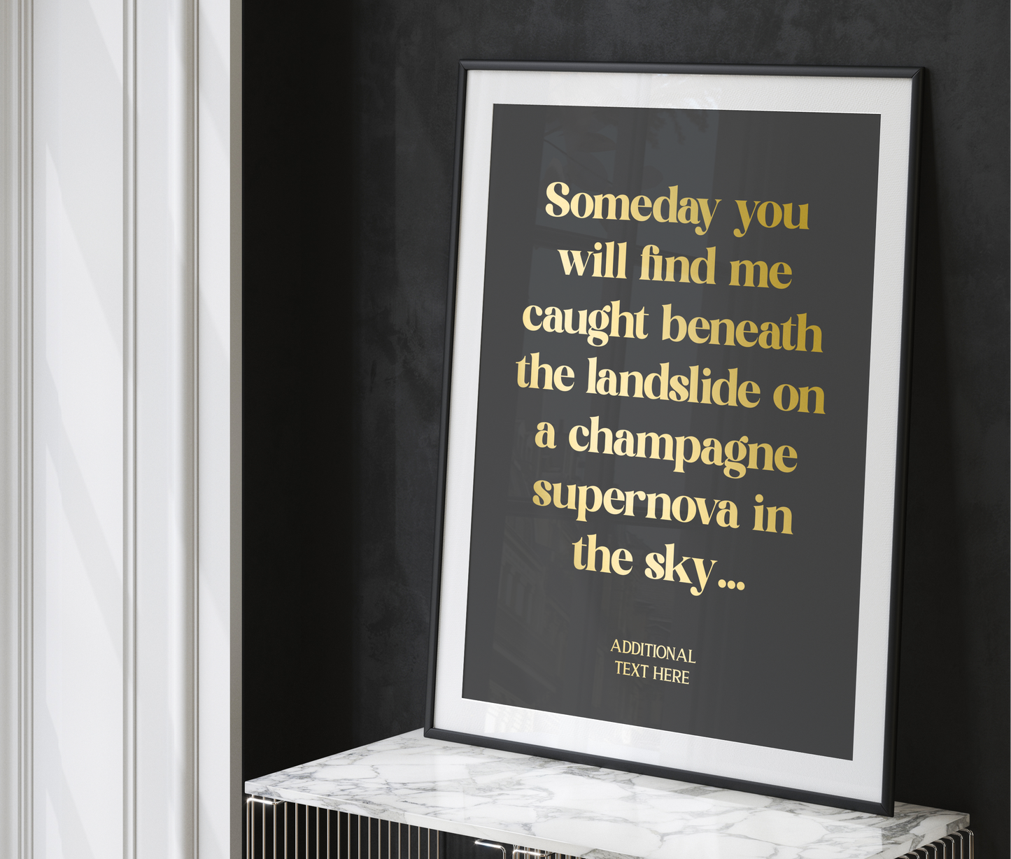 Personalised Foiled Song Lyric Print – Custom Quote Art