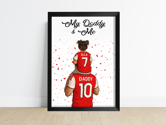 Personalised Sports/Football Gift for Dad - Dad and Child