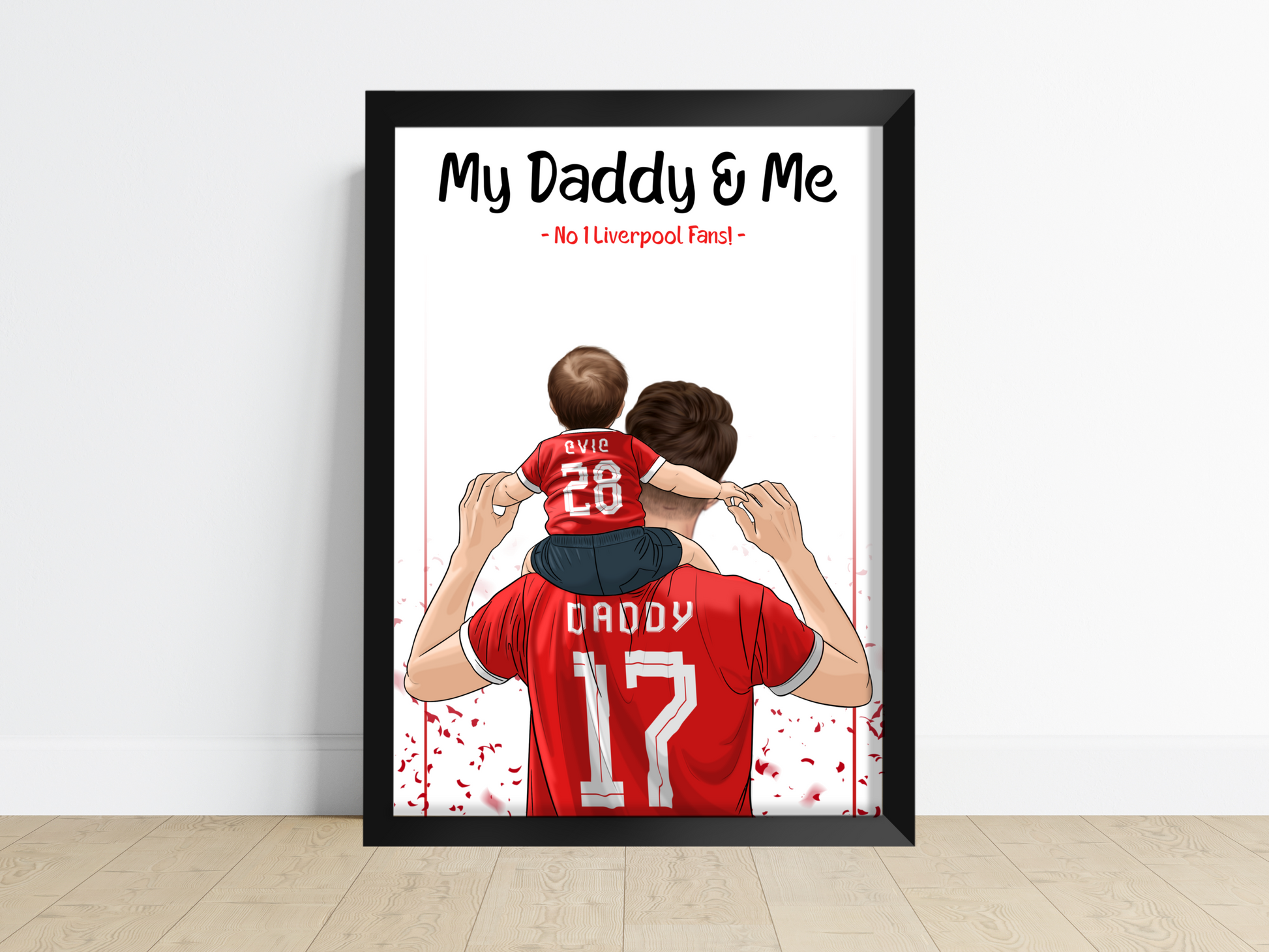 Custom family football print, perfect gift idea for football-loving dads