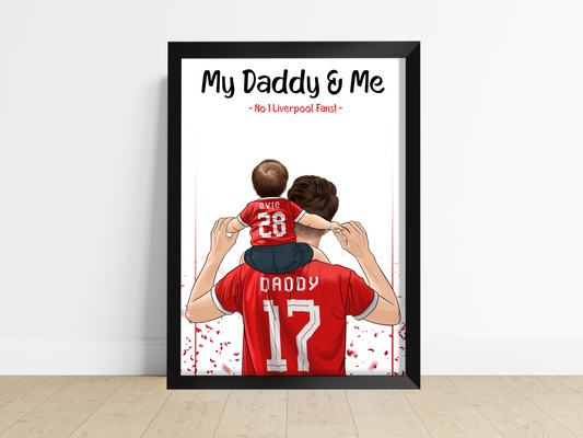 Custom family football print, perfect gift idea for football-loving dads