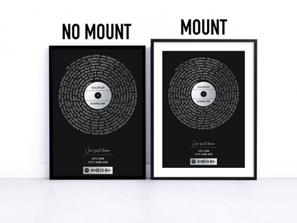 Custom Foiled Song Lyric Print with Spotify Code