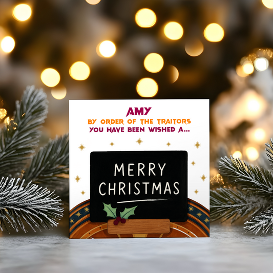 Traitors - Voting board Christmas Greetings Card