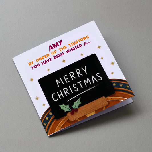 Traitors - Voting board Christmas Greetings Card