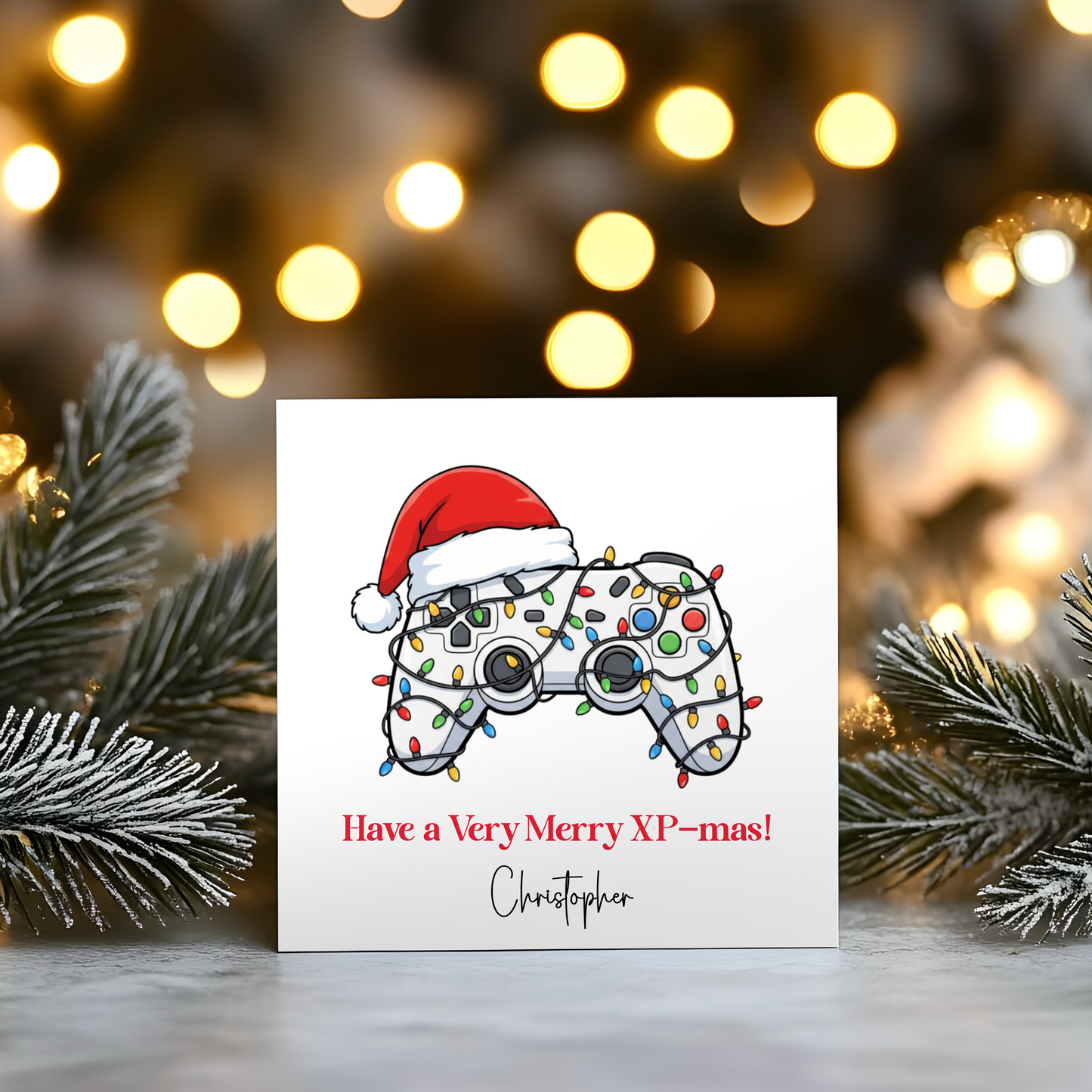 Gamer - Personalised Christmas Greeting Card