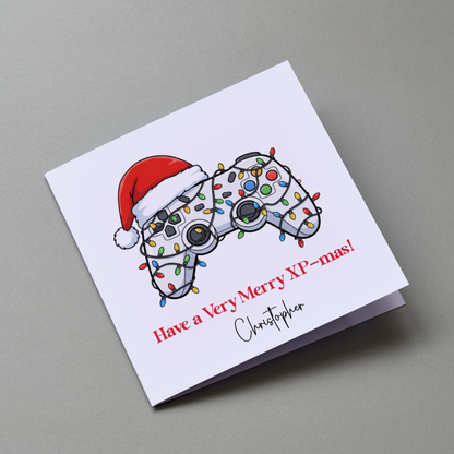 Gamer - Personalised Christmas Greeting Card