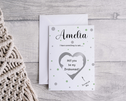 A close-up of a beautifully designed Personalised Surprise Scratch Card featuring intricate patterns and elegant typography, ready to reveal a hidden surprise when scratched.