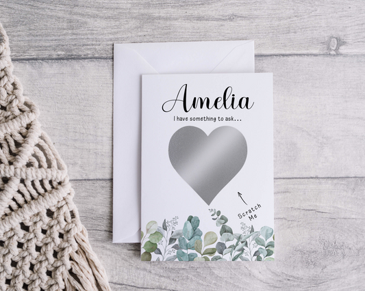 A close-up of a beautifully designed Personalised Surprise Scratch Card featuring intricate patterns and elegant typography, ready to reveal a hidden surprise when scratched.