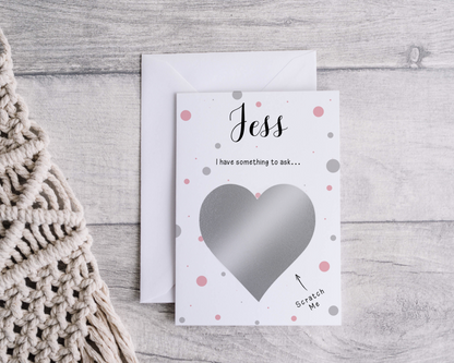 A close-up of a beautifully designed Personalised Surprise Scratch Card featuring intricate patterns and elegant typography, ready to reveal a hidden surprise when scratched.