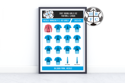 Personalised Hessle Rangers Team Print