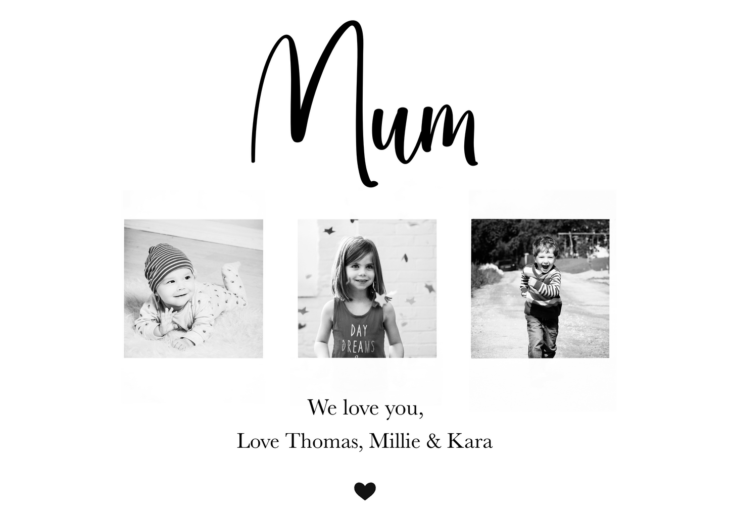 Mother’s Three Photo Print