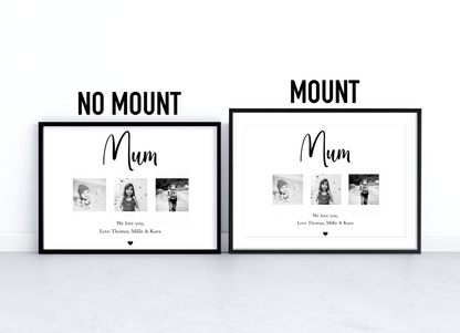 Mother’s Three Photo Print
