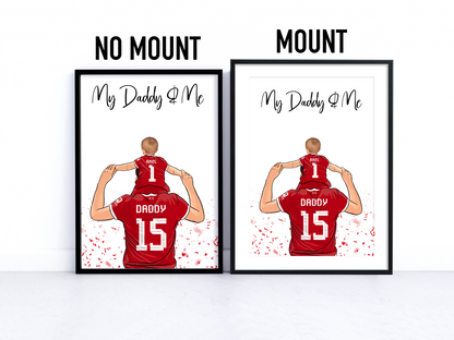 Sport/Football Gift for Dad - Dad and Child version 2