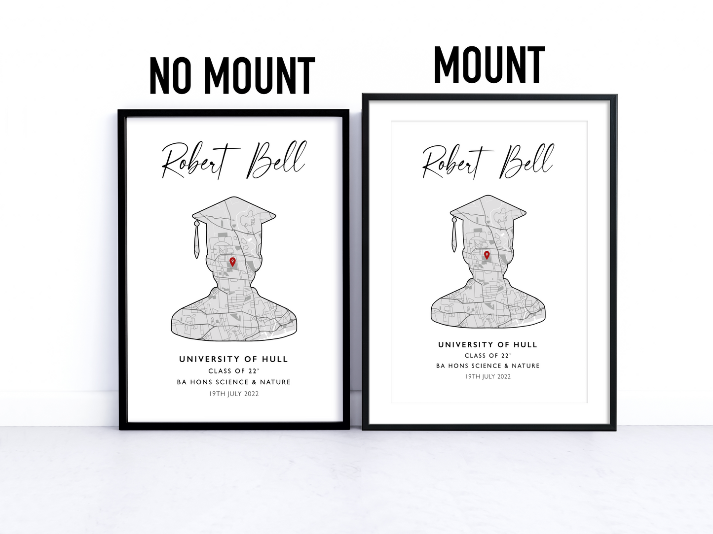 Personalised Graduation Print - He/Him Shape