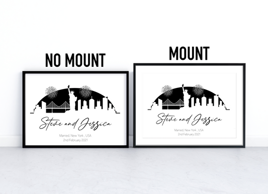 Wedding and Engagement Gift - Skyline Print