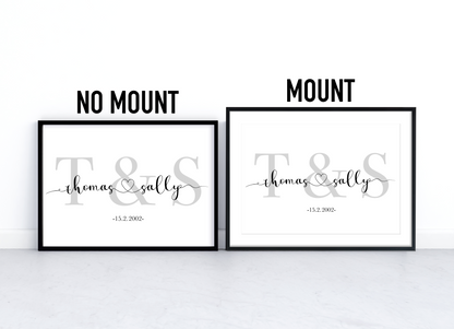 Personalised Name & Initial Print