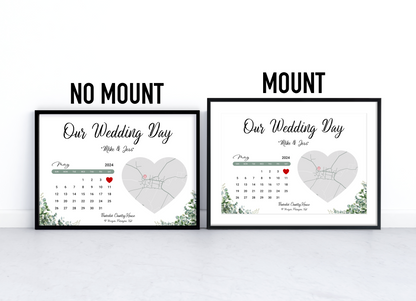 Wedding and Engagement Gift - Date and Location Print