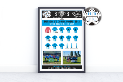 Cup Final Winning Poster 23/24 -  Hessle Rangers Team Print