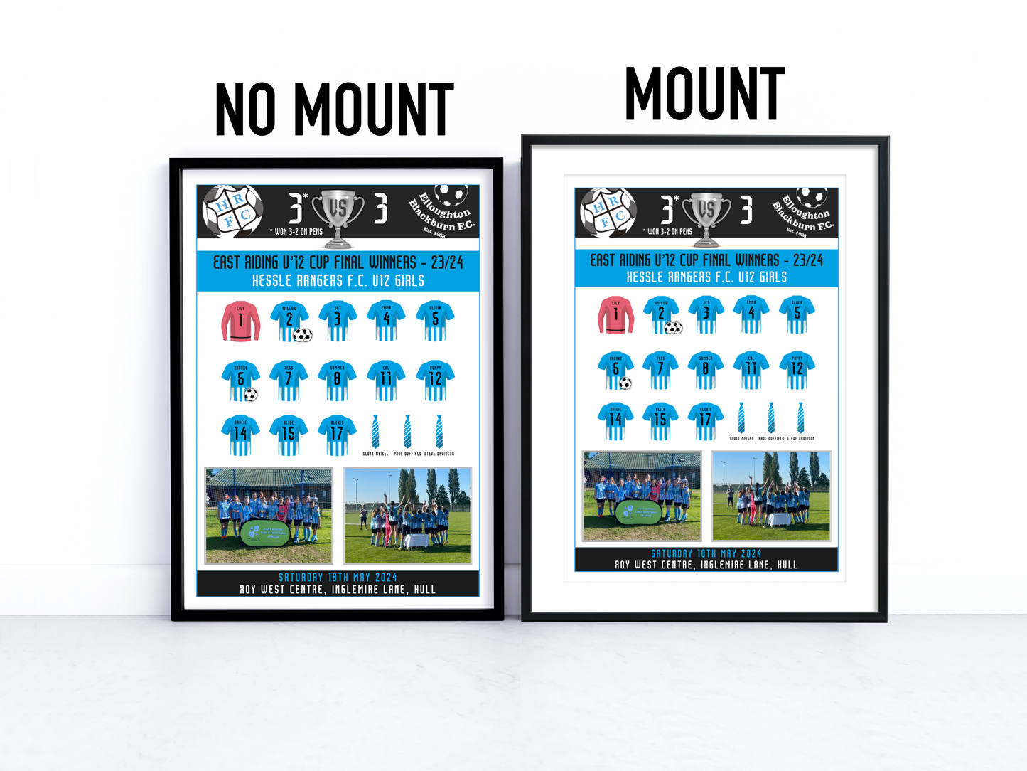 Cup Final Winning Poster 23/24 -  Hessle Rangers Team Print