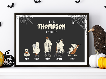 Halloween Ghost Family Print