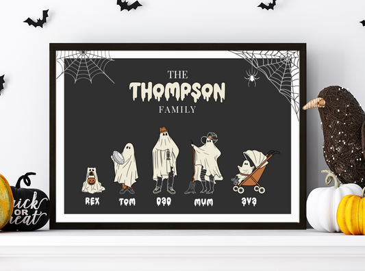Halloween Ghost Family Print