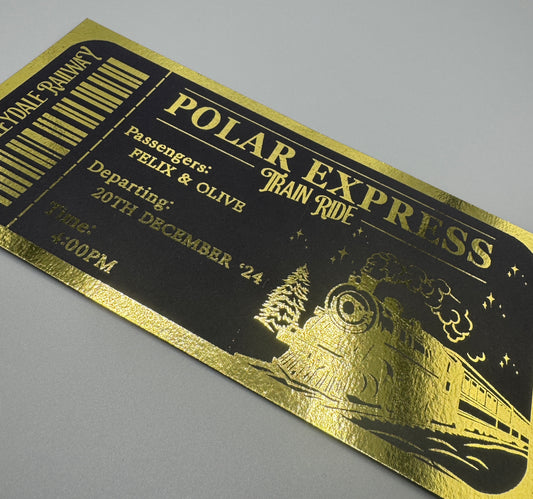 Polar Express foiled ticket 
