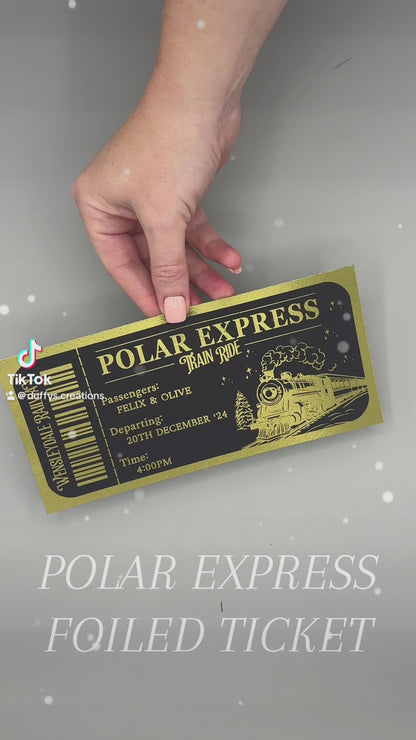 Polar Express Foiled Gift Ticket